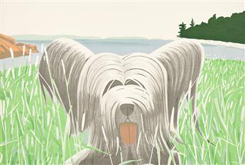 ALEX KATZ (1927 - ) Dog at Duck Trap.                                                                                                            